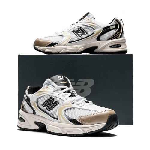 New Balance 530- WHITE LIGHT GOLD METALLIC